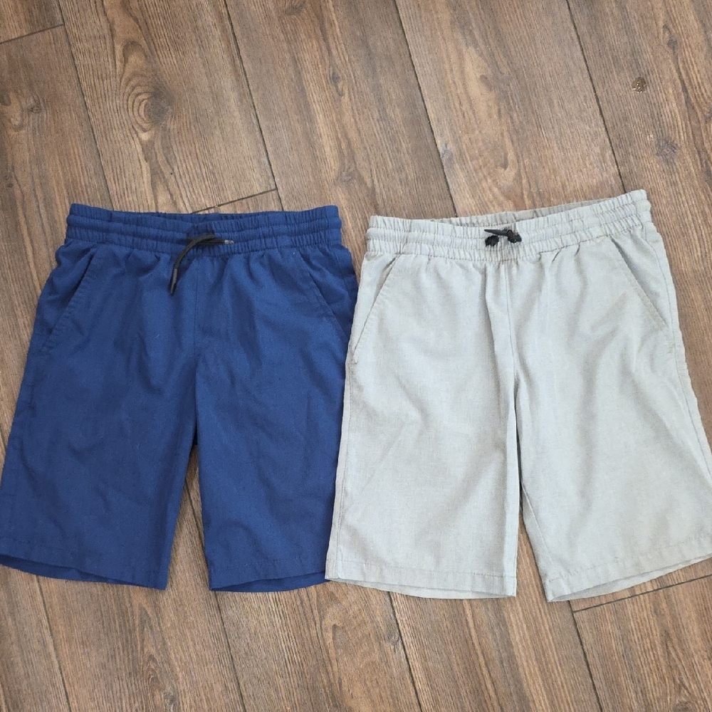 Boys Nautica Quick Dry Blue and Gray Shorts